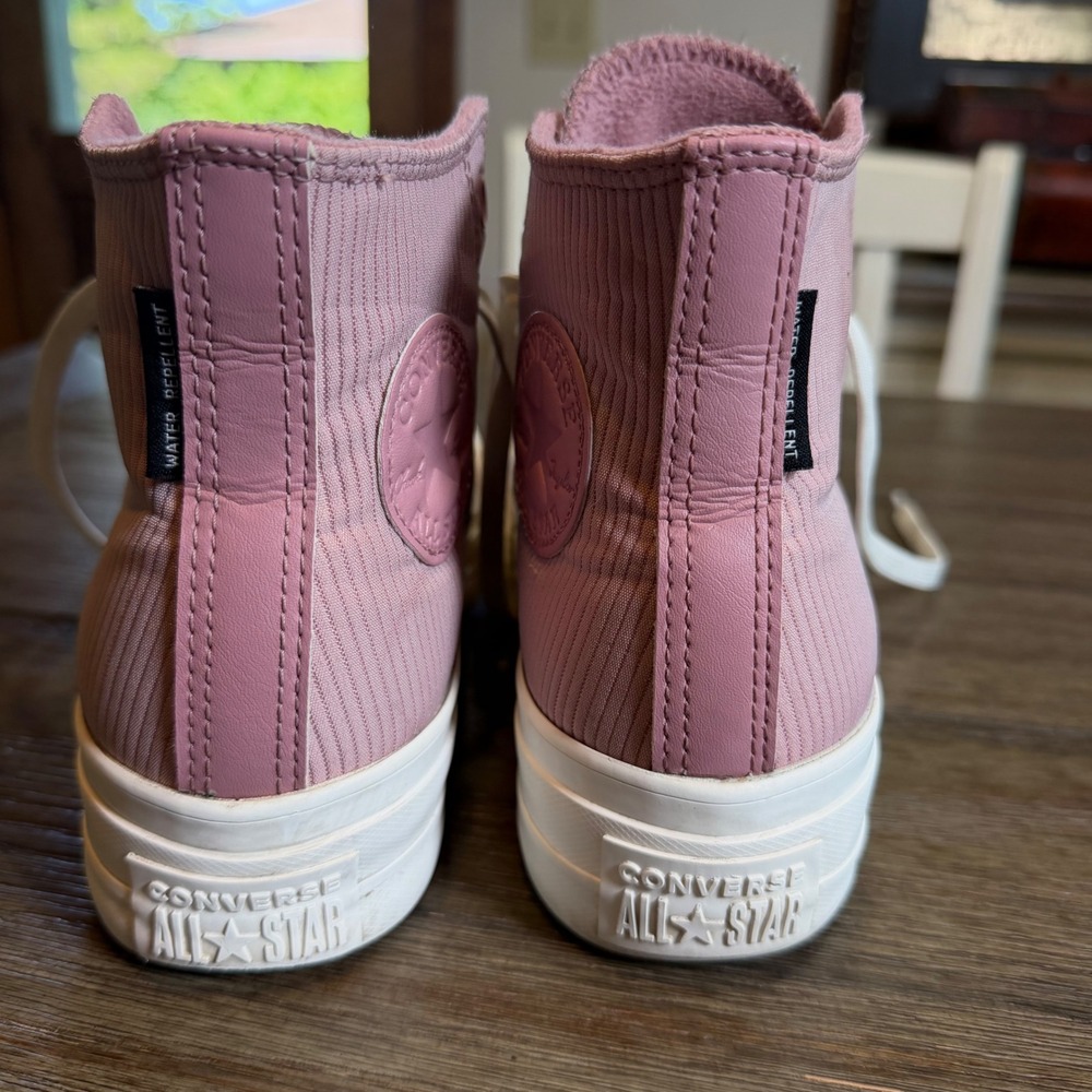 Converse Chuck Taylor All Star Lift Hi Night Flamingo Pink Water Repellent Sz 7 - Picture 5 of 11